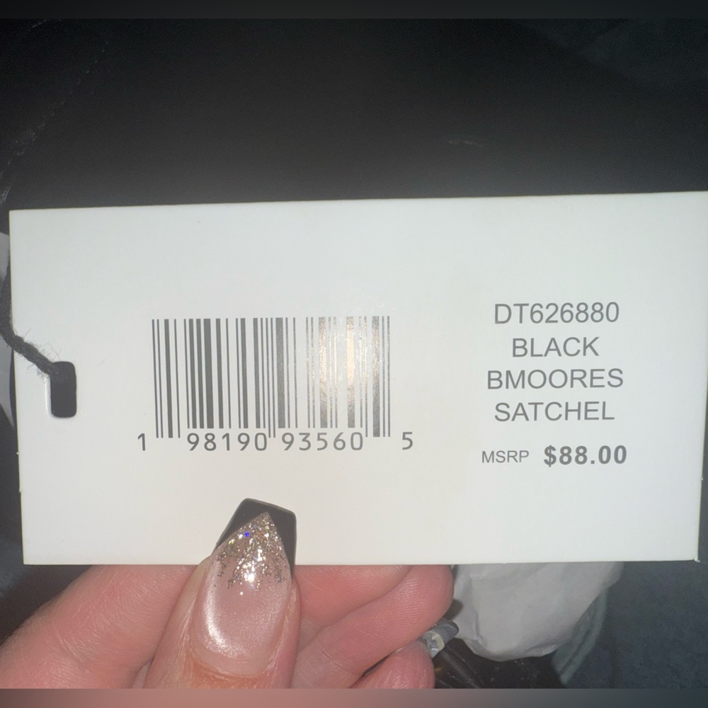 Steve Madden Black Bmoores Satchel with Satchel Gold Details $60 OBO - Picture 3 of 4